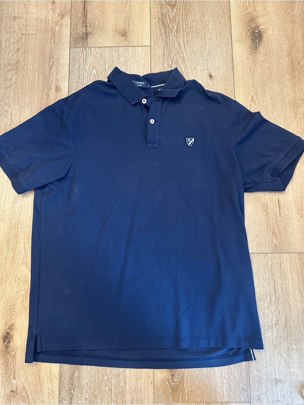 Daniel Cremieux Navy Blue Polo Shirt Men's Size L Short Sleeve Classic Cotton